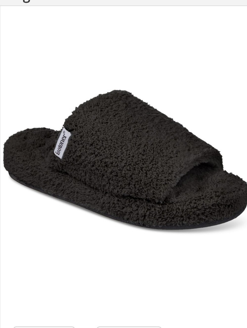 Isotoner Signature-Joey Slippers.Slip In Slide Style. Black. Gift. Cozy. NWT